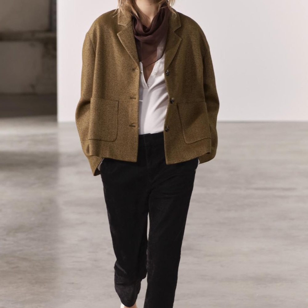NWT Zara herringbone jacket - Picture 3 of 13